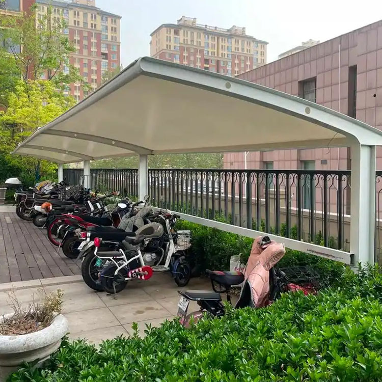 集贤县膜结构电动车棚